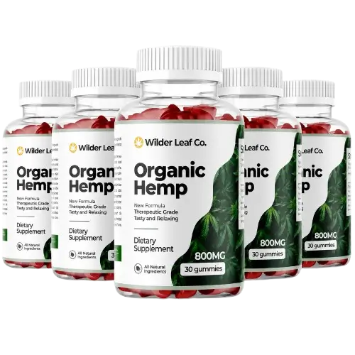 Five-bottle best value package of Wilder Leaf Hemp Gummies